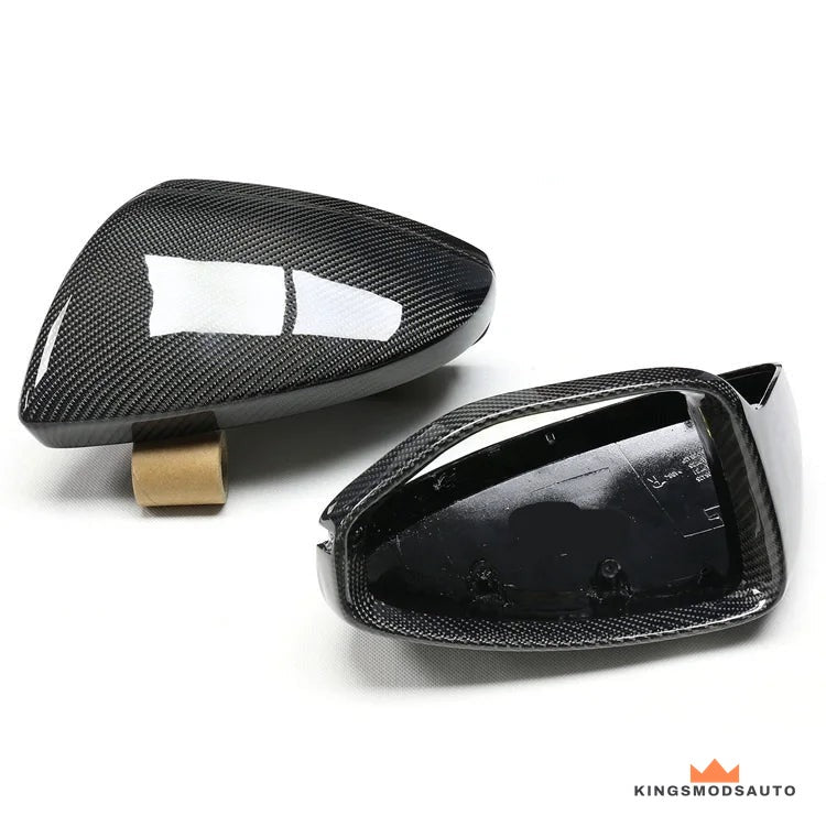 Carbon fiber mirror cap viewed from the front edge