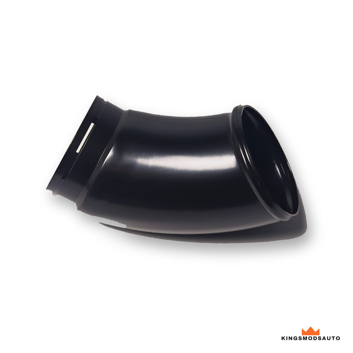 Side profile of the B58 turbo inlet showing the bend and both pipe ends