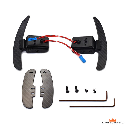 Kings Mods Auto magnetic carbon fiber paddle shifters for BMW F-series with long and short paddles, screws and hex keys