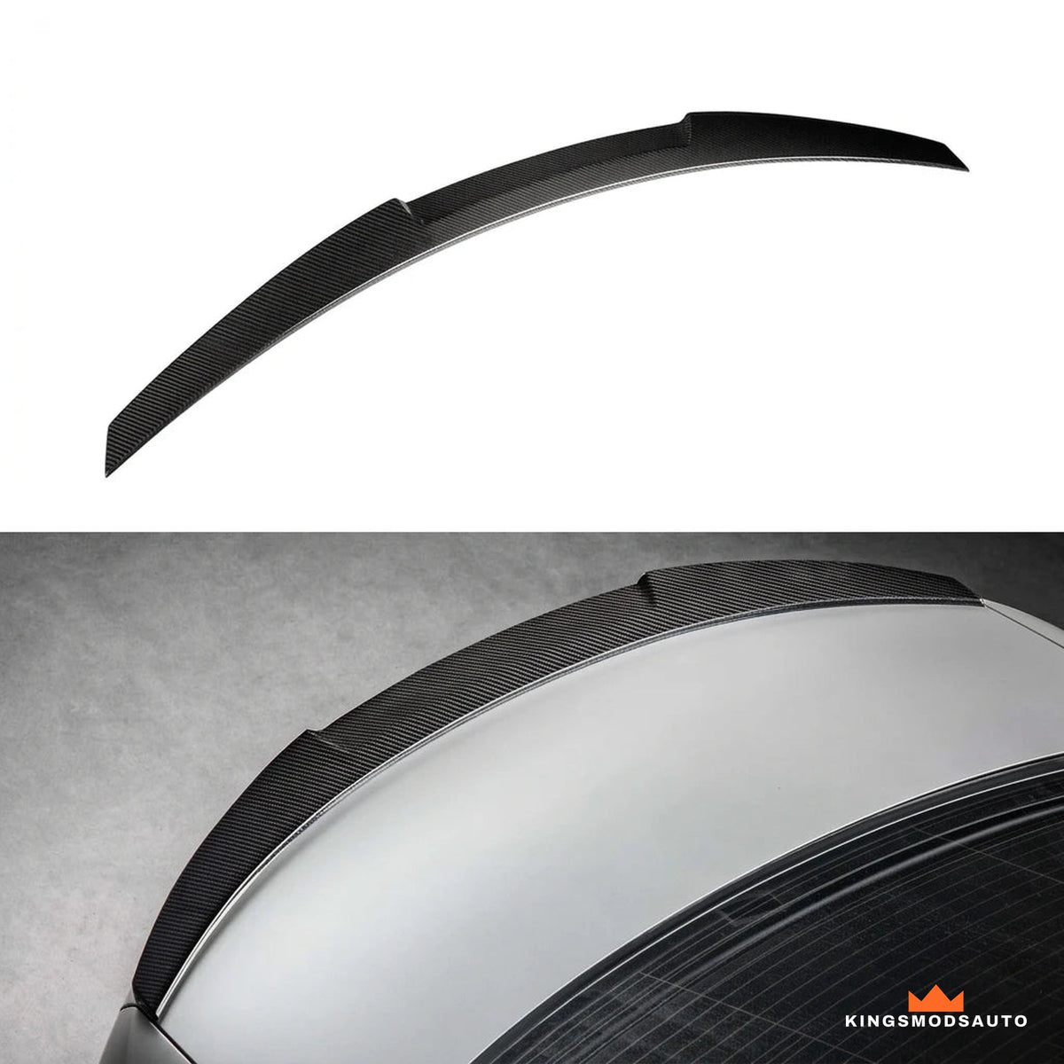 Kings Mods Auto M4-style dry carbon trunk spoiler for BMW G20 3 Series and G80 M3