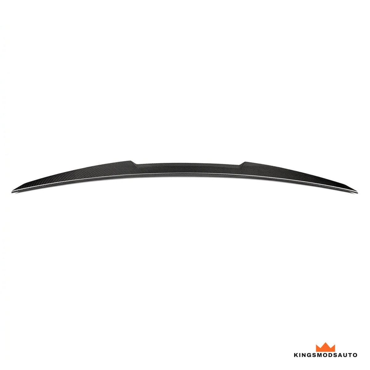 Side profile of the M4-style dry carbon trunk spoiler for BMW G20 and G80